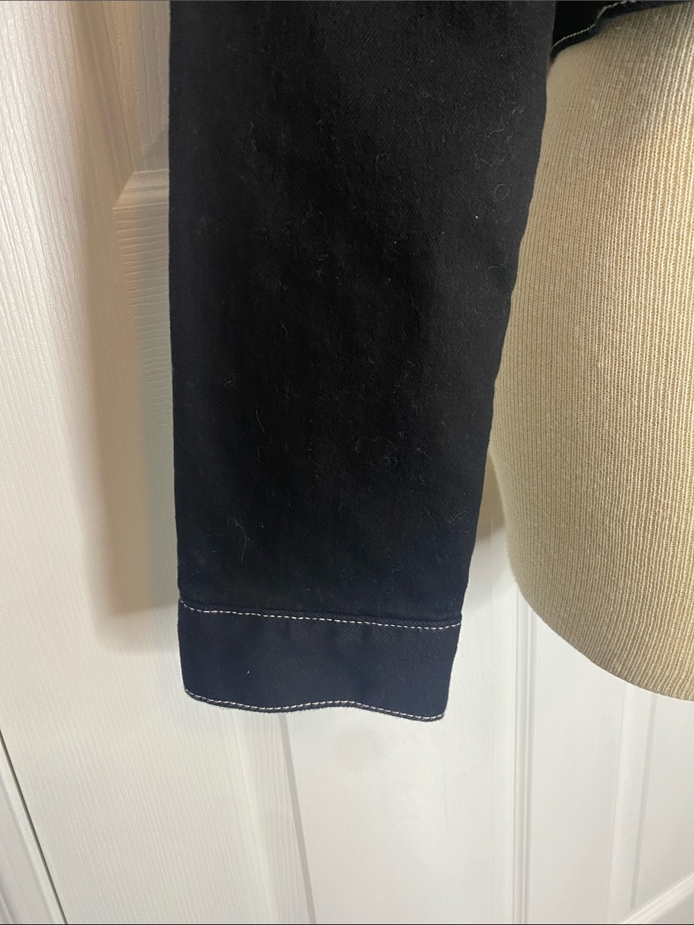 OAK + FORT Black Contrast Stitch Cropped Utility Jacket M Minimalist - Picture 6 of 13